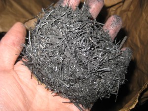 Reed charcoal produced from material harvested at Exminster Marshes