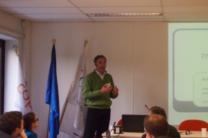 Kevin Lindegaard at the LogistEC workshop (Image courtesy of Aebiom)